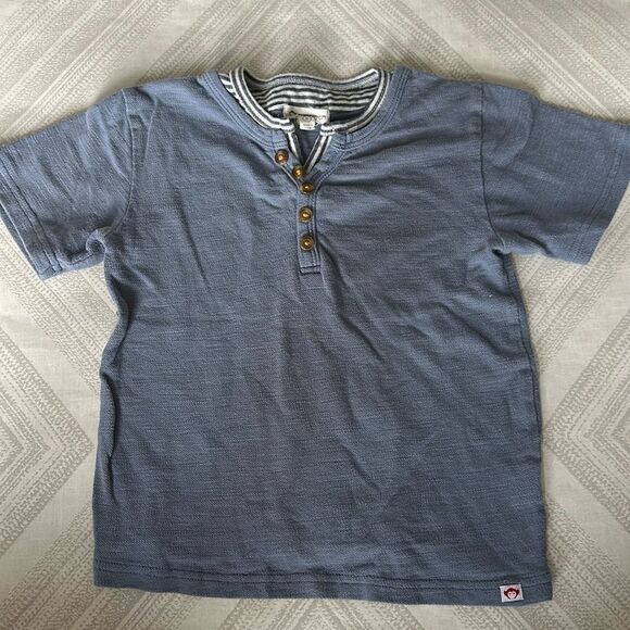 Appaman Boys Light Blue Five Button Short-sleeve Top - Size 6 - Picture 1 of 7